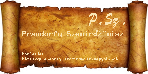 Prandorfy Szemirámisz névjegykártya